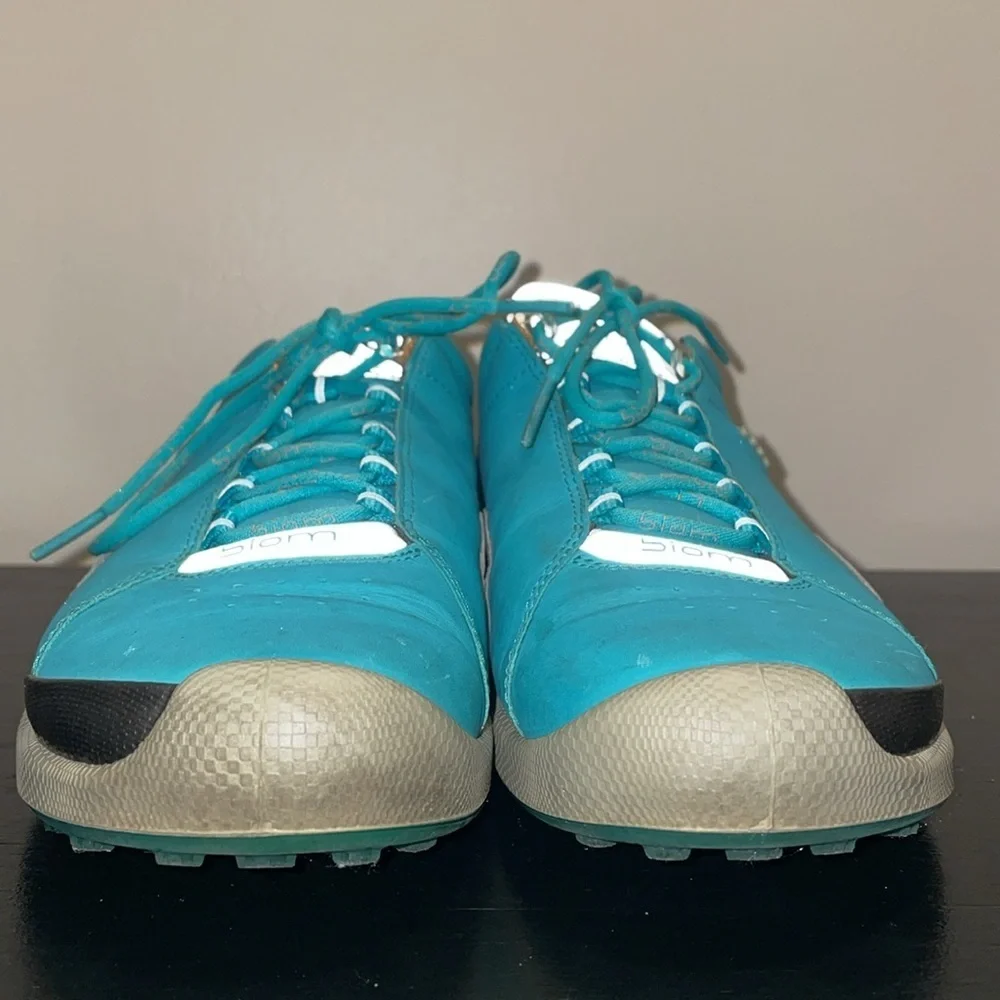 ECCO‎ Natural Motion Biom Teal Spikeless Golf Shoes.  Size 40.  Leather.